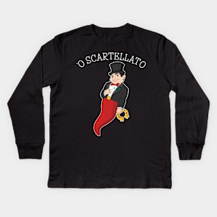 'O Scartellato Italian Amulet Kids Long Sleeve T-Shirt